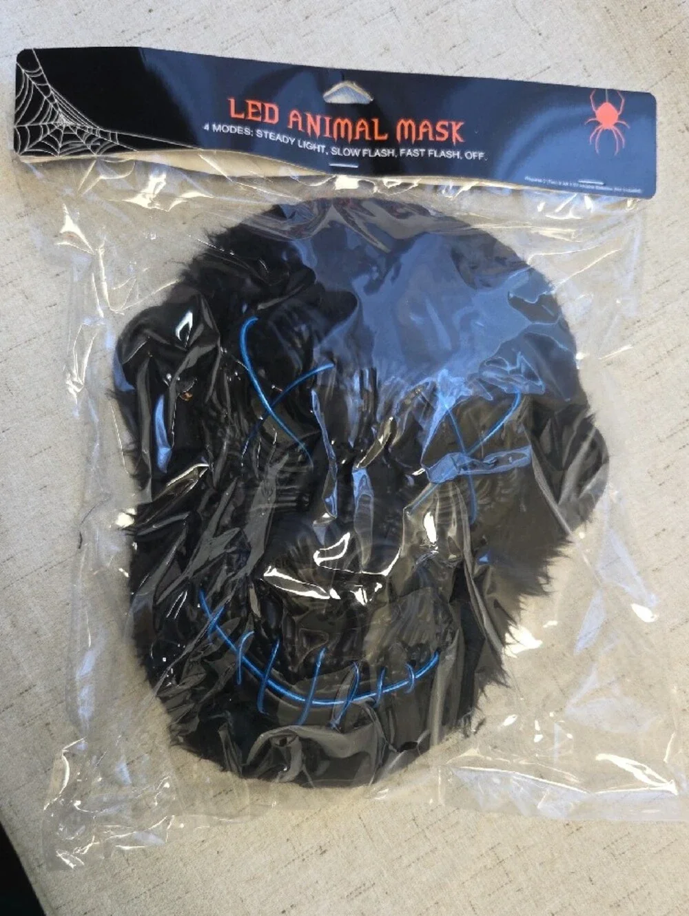 LED Animal Mask Kids Halloween Costume - Black
